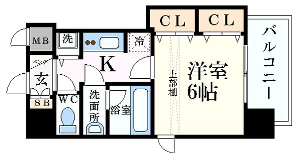 中津駅 徒歩5分 7階の物件間取画像